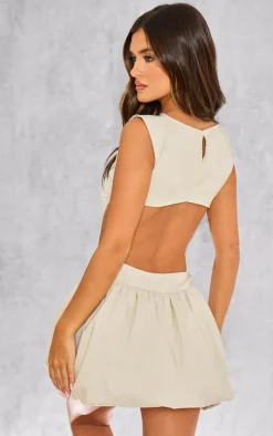 Stretch Woven Cut Out Backless Shift Dress-PrettyLittleThing Hot