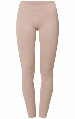 New PrettyLittleThing Structured Snatched Rib Leggings Stone