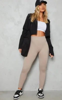 PrettyLittleThing Snatched*Structured Snatched Rib Cuffed Detail Leggings