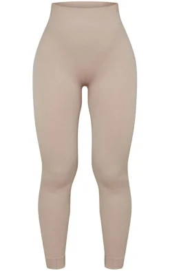 PrettyLittleThing Snatched*Structured Snatched Rib Cuffed Detail Leggings