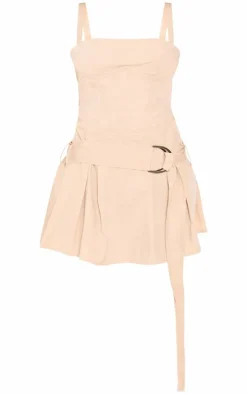 Tailored Woven Underwired Belted Shift Dress-PrettyLittleThing Discount
