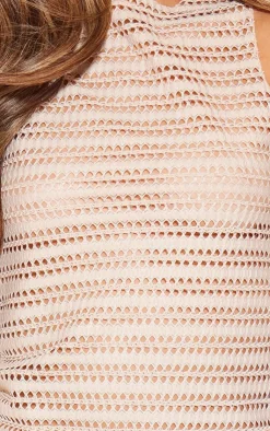 PrettyLittleThing Sleeveless Tops*Textured Boatneck Long Top