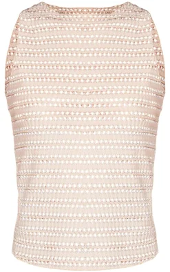 PrettyLittleThing Sleeveless Tops*Textured Boatneck Long Top
