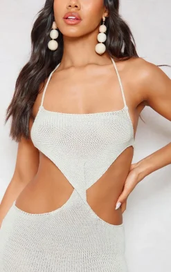 Twist Waist Knit Mini Dress-PrettyLittleThing Outlet