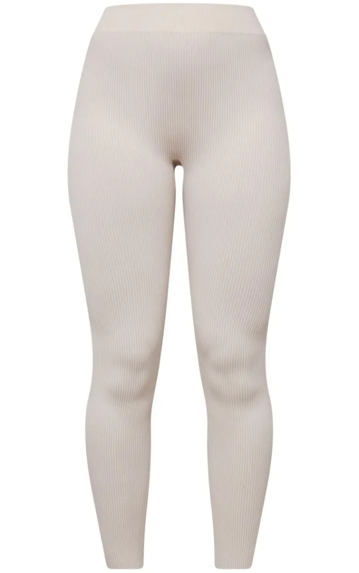 PrettyLittleThing Snatched*Washed Snatched Rib Basic Leggings