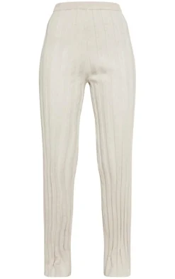 PrettyLittleThing Knitted Two Piece Sets*Wide Rib Knitted Pants
