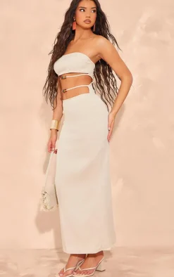 Woven Cut Out Beaded Maxi Dress-PrettyLittleThing Outlet