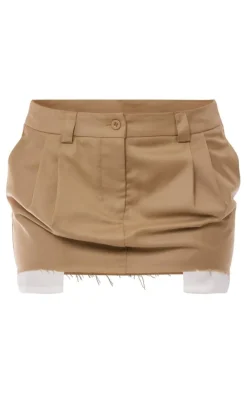 Stone Woven Extreme Micro Mini Skirt