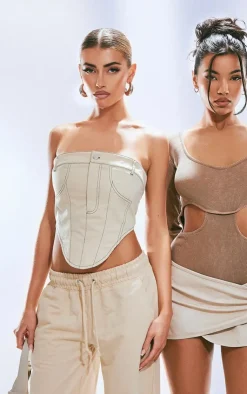 PrettyLittleThing Corsets*Woven Pant Detailed Corset
