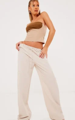 PrettyLittleThing Tube Tops*Woven Pinstripe Bust Crop Top