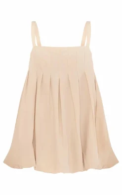 Woven Pleated Puff Ball Dress-PrettyLittleThing Best