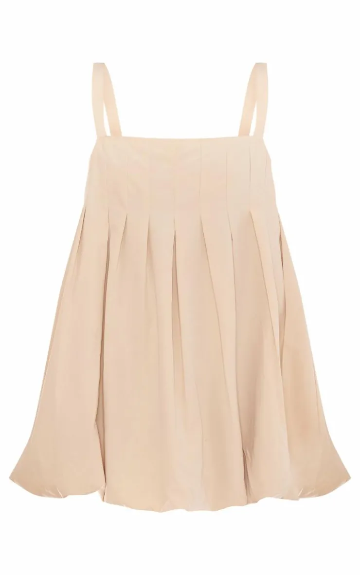 Woven Pleated Puff Ball Dress-PrettyLittleThing Best