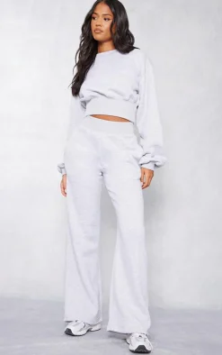 PrettyLittleThing Grey Sweatsuits*Tall Cropped Sweatshirt