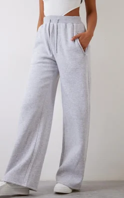 Sale PrettyLittleThing Tall Straight Leg Sweatpants Ash Grey