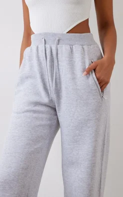 Sale PrettyLittleThing Tall Straight Leg Sweatpants Ash Grey