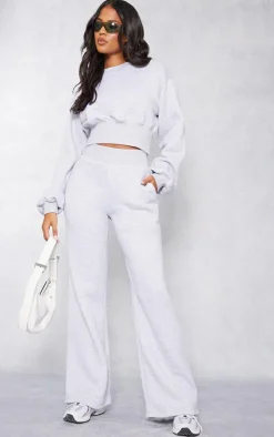 PrettyLittleThing Grey Sweatsuits*Tall Wide Leg Sweatpant