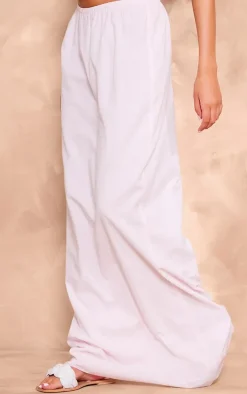 PrettyLittleThing Tall Linen Look Maxi Skirt Baby Pink