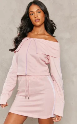 Best PrettyLittleThing Tall Sweat Mini Skirt Baby Pink
