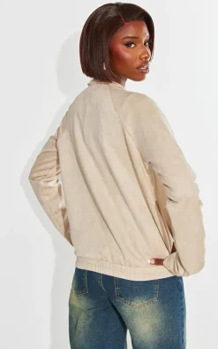 PrettyLittleThing Bomber Jackets*Tall Faux Suede Oversized Bomber Jacket