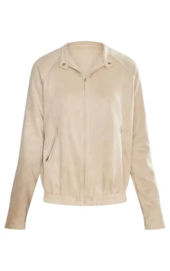 PrettyLittleThing Bomber Jackets*Tall Faux Suede Oversized Bomber Jacket