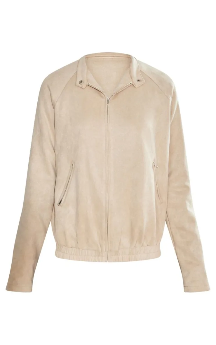 PrettyLittleThing Bomber Jackets*Tall Faux Suede Oversized Bomber Jacket