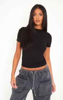 PrettyLittleThing T-Shirts*Tall Basic Cotton Blend Fitted Crew Neck T Shirt