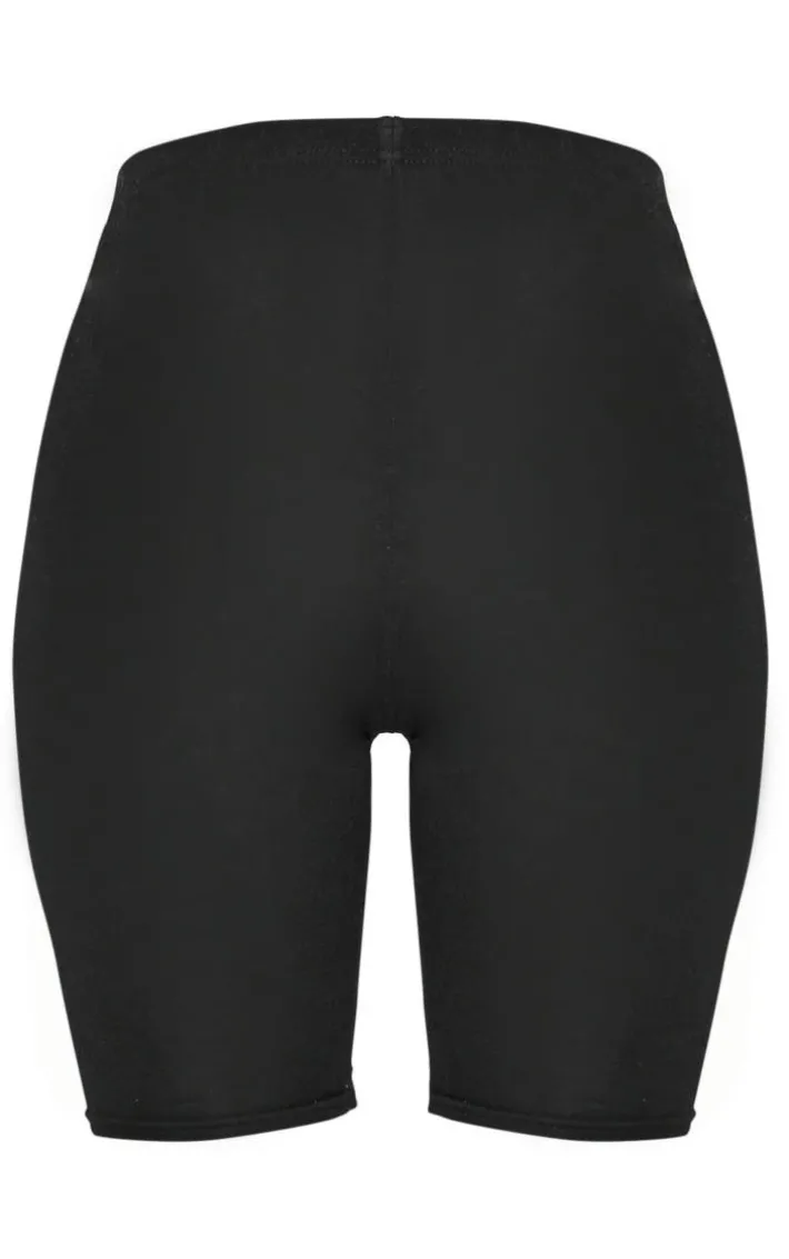 Tall Black Basic Jersey Bike Shorts