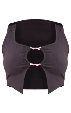 Tall Bow Detail Vest-PrettyLittleThing Best