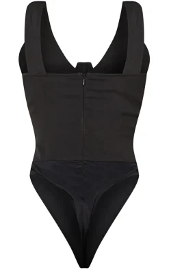 PrettyLittleThing Corsets*Tall Corset Detail Woven Bodysuit