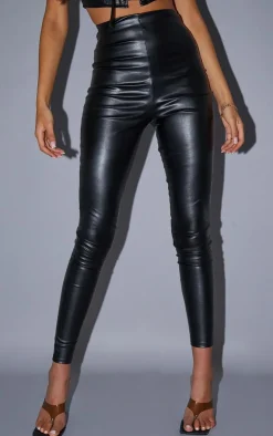 Tall Faux Leather High Waisted Leggings-PrettyLittleThing Discount