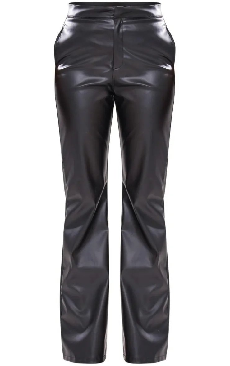 PrettyLittleThing Christmas Day Outfits*Tall Faux Leather Straight Leg Pants