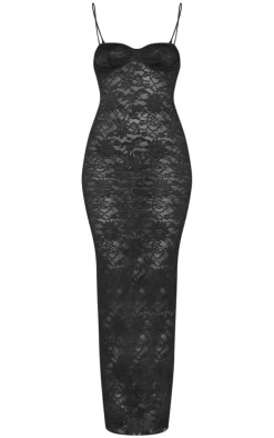 Tall Lace Boned Cup Detail Maxi Dress-PrettyLittleThing Sale