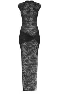Tall Lace Split Detail Maxi Dress-PrettyLittleThing Outlet