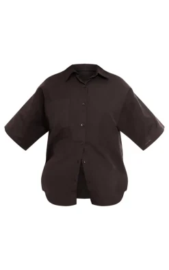PrettyLittleThing Shirts*Tall Linen Look Short Sleeve Shirt