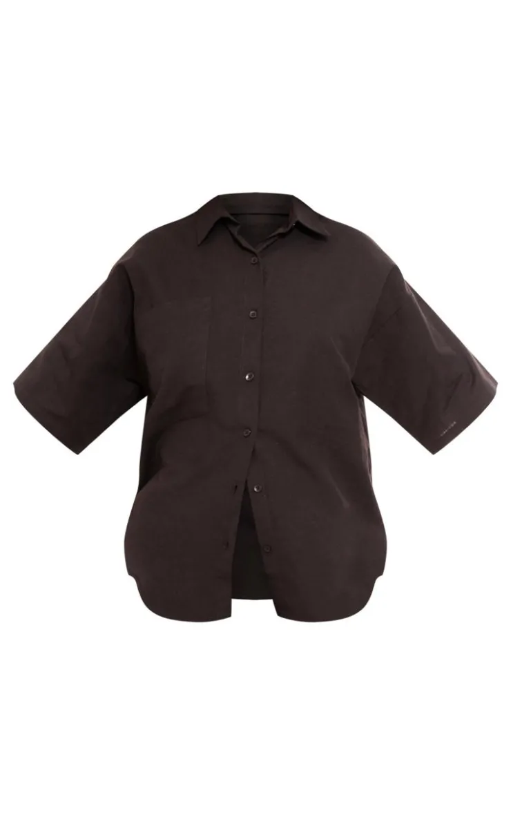 PrettyLittleThing Shirts*Tall Linen Look Short Sleeve Shirt