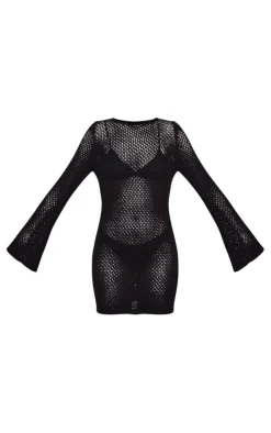 Tall Long Sleeve Knitted Mini Dress-PrettyLittleThing Online