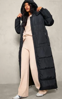 PrettyLittleThing Puffer Jackets*Tall Maxi Longline Hooded Puffer Coat