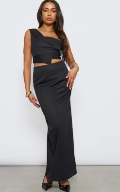 New PrettyLittleThing Tall Maxi Skirt Black