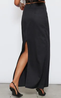 New PrettyLittleThing Tall Maxi Skirt Black