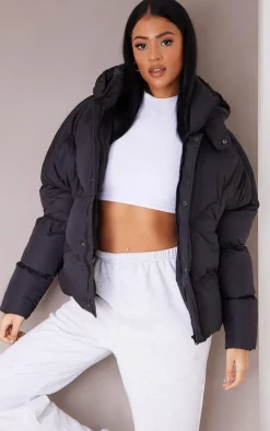 PrettyLittleThing Puffer Jackets*Tall Oversized Curved Panel Wadded Puffer Jacket