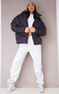 PrettyLittleThing Puffer Jackets*Tall Oversized Curved Panel Wadded Puffer Jacket