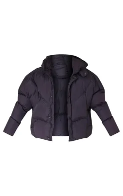 PrettyLittleThing Puffer Jackets*Tall Oversized Curved Panel Wadded Puffer Jacket