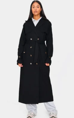 PrettyLittleThing Trench Coats*Tall Panel Detail Belted Trench Coat