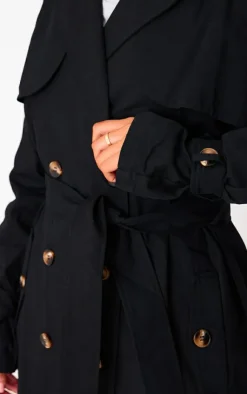 PrettyLittleThing Trench Coats*Tall Panel Detail Belted Trench Coat