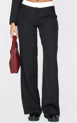 PrettyLittleThing Christmas Day Outfits*Tall Premium Woven Double Waistband Tailored Pant