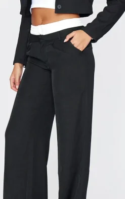 PrettyLittleThing Christmas Day Outfits*Tall Premium Woven Double Waistband Tailored Pant