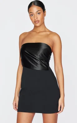 Tall Satin Fold Over Mini Dress-PrettyLittleThing Best