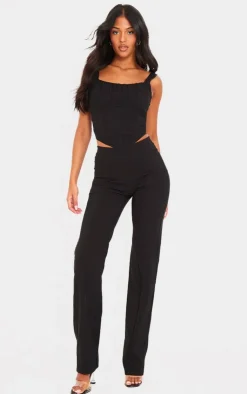 New PrettyLittleThing Tall Stretch Woven Pants Black