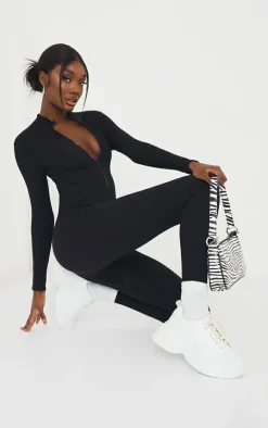 PrettyLittleThing Snatched*Tall Structured Snatched Rib Jumpsuit