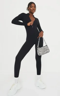 PrettyLittleThing Snatched*Tall Structured Snatched Rib Jumpsuit